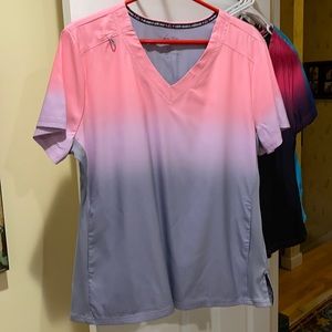 Koi Lite ombré scrub top